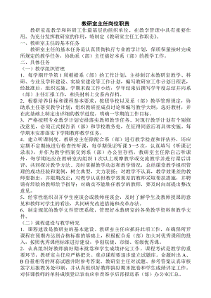 教研室主任岗位职责(精).docx