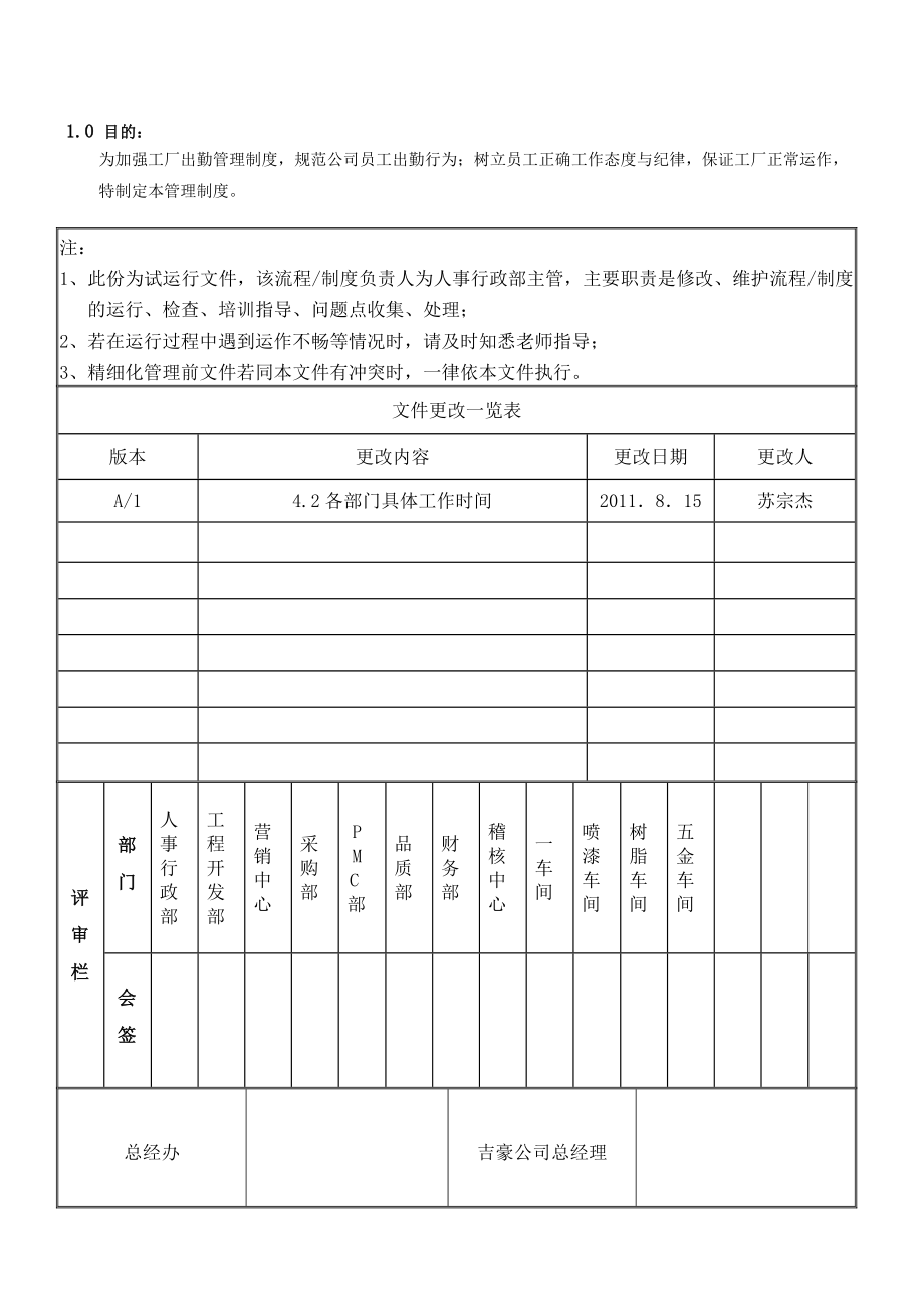 考勤管理制度正式版.doc_第1页