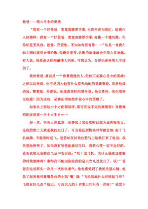 我心目中的英雄——爸爸.doc