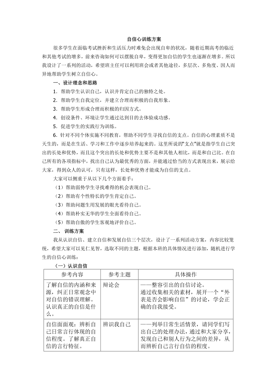 自信心训练活动方案.doc_第1页