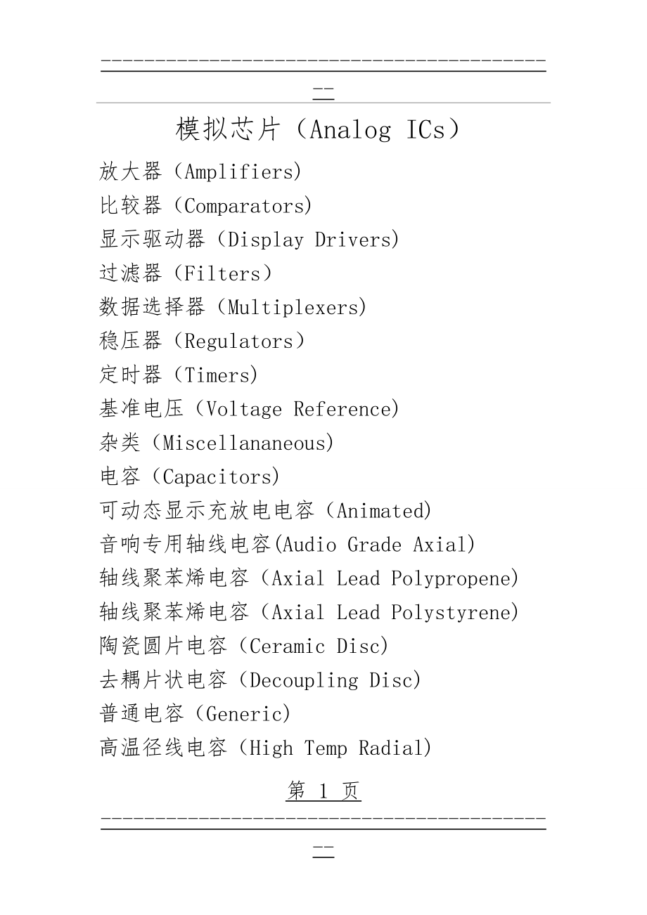 ISIS-7-Professional元件库列表及中英文对照整理版(128页).doc_第1页