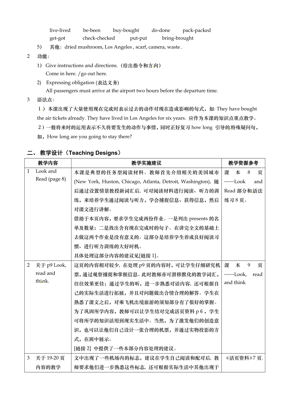 牛津上海版六年级下英语Unit2 At the airport教案.doc_第2页