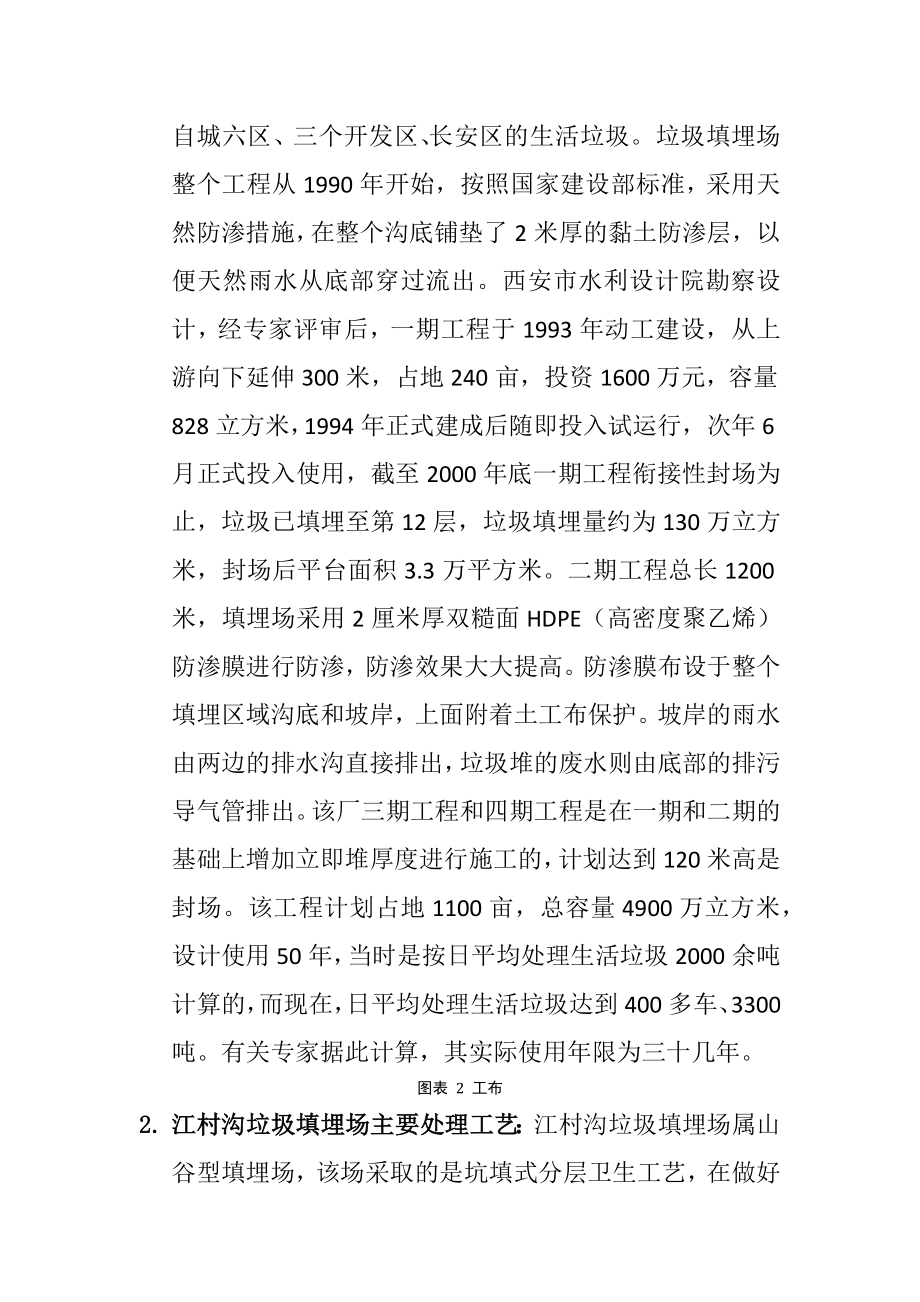 西安市江村沟垃圾填埋场认识实习报告.docx_第2页