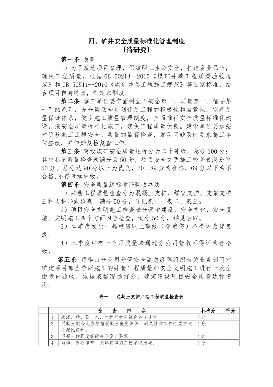 基建矿井安全质量标准化管理制度.docx_第1页