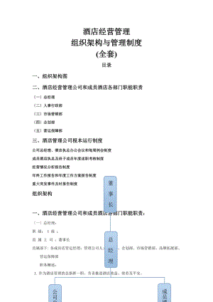 酒店经营管理公司组织架构与管理制度1.doc