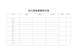 【新】幼儿园食堂留样记录.docx