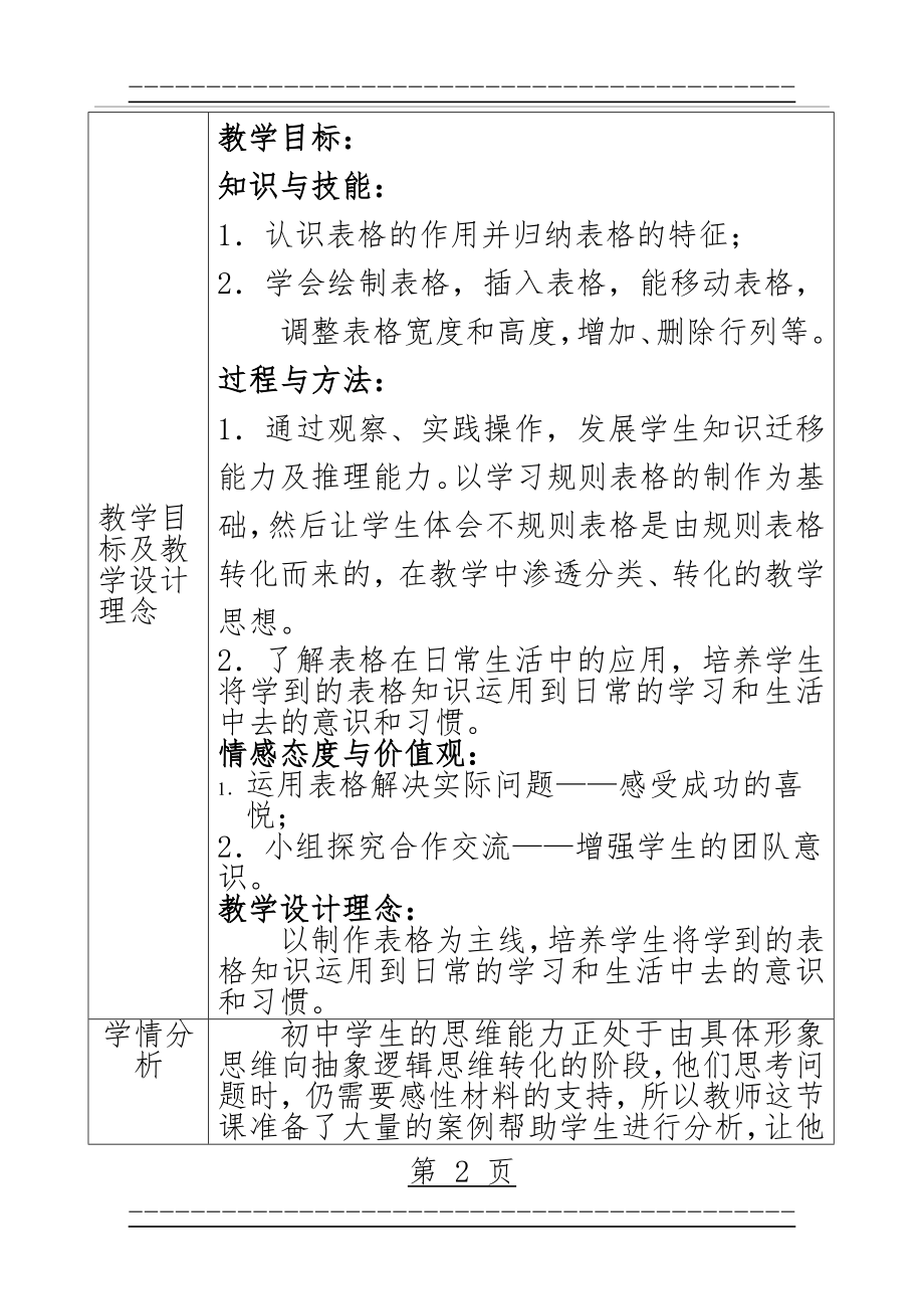 《Word中表格的制作》教学设计(15页).doc_第2页