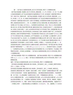 我不能忘记祖国阅读答案,按文中分好的段落,用四个小标题概括段意..doc