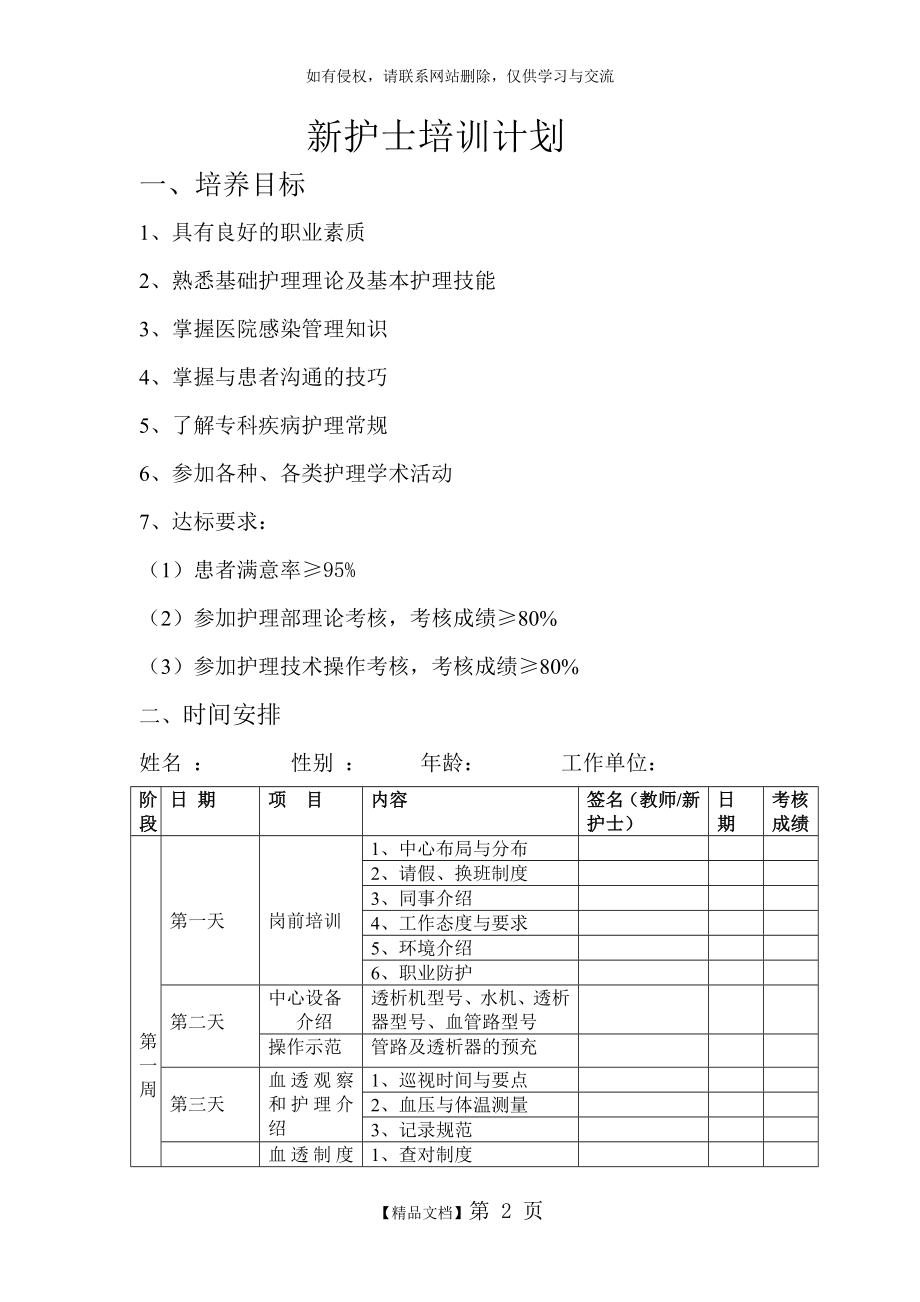 血透室新护士培训计划.doc_第2页