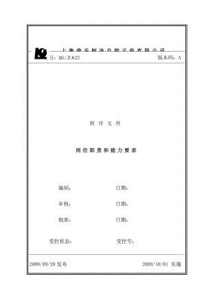 622岗位职责和能力要求.doc