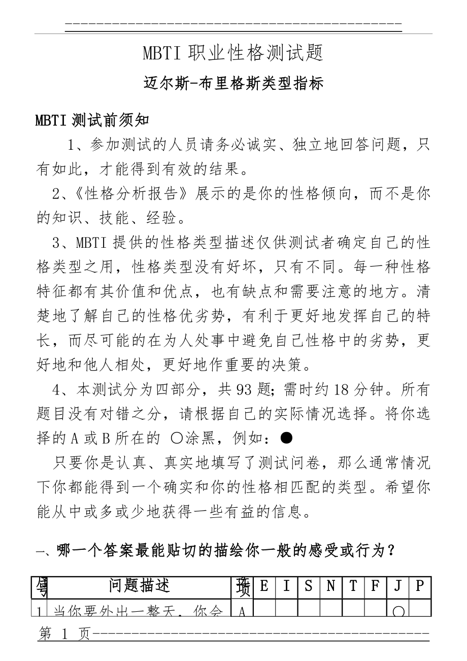 《MBTI职业性格测试题》(19页).doc_第1页