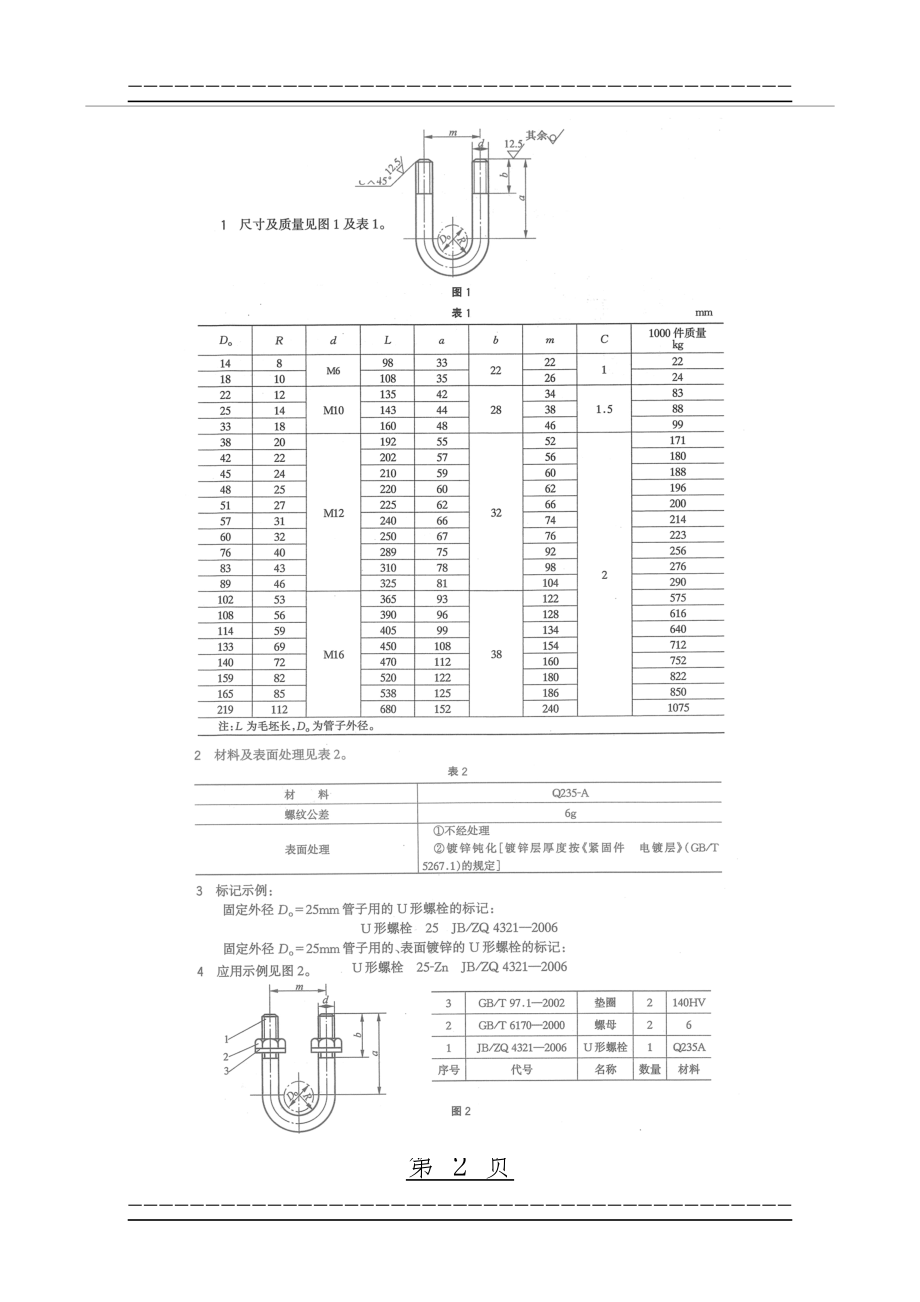 u型螺栓规格尺寸表(2页).doc_第2页