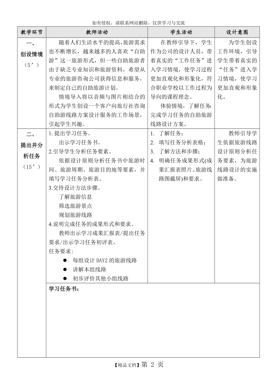 自助旅游线路设计教案.doc_第2页