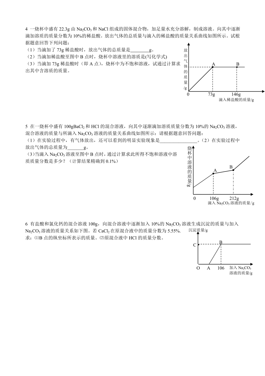 初中化学--含图像的计算题.doc_第2页