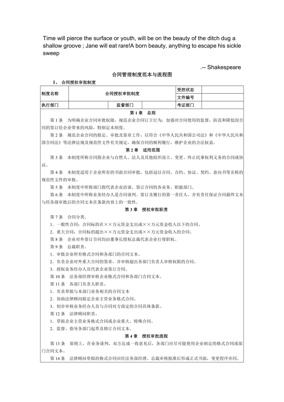 Azgdnn合同管理制度范本与流程图002.doc_第1页