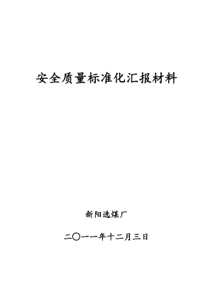 安全质量标准化汇报材料.doc