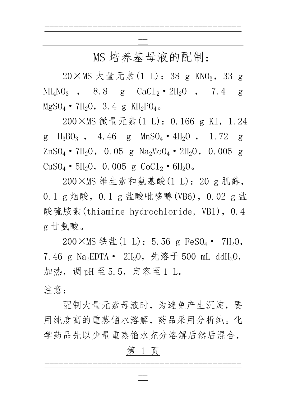 MS培养基配方(5页).doc_第1页