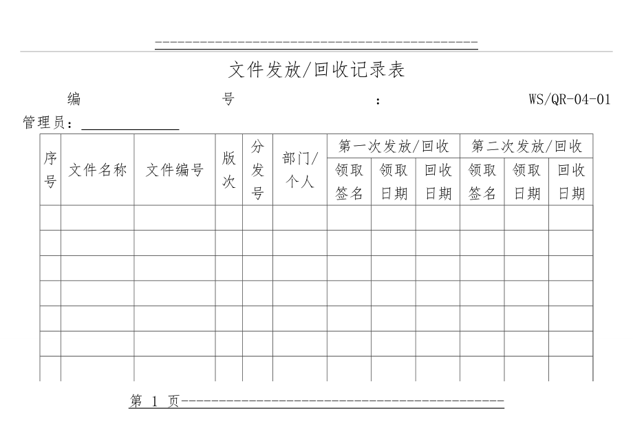 ISO9001表格(全套)(102页).doc_第1页