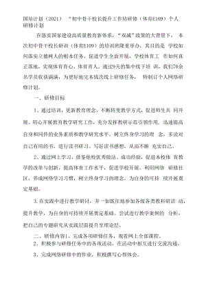 刘良建个人网络研修计划.docx