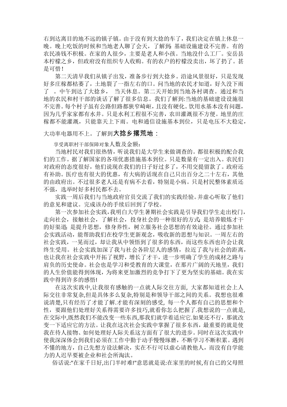 暑期社会实践报告农村调研.doc_第2页