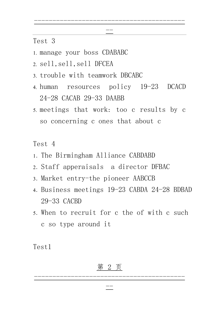 BEC剑桥商务英语(中级)真题答案(6页).doc_第2页