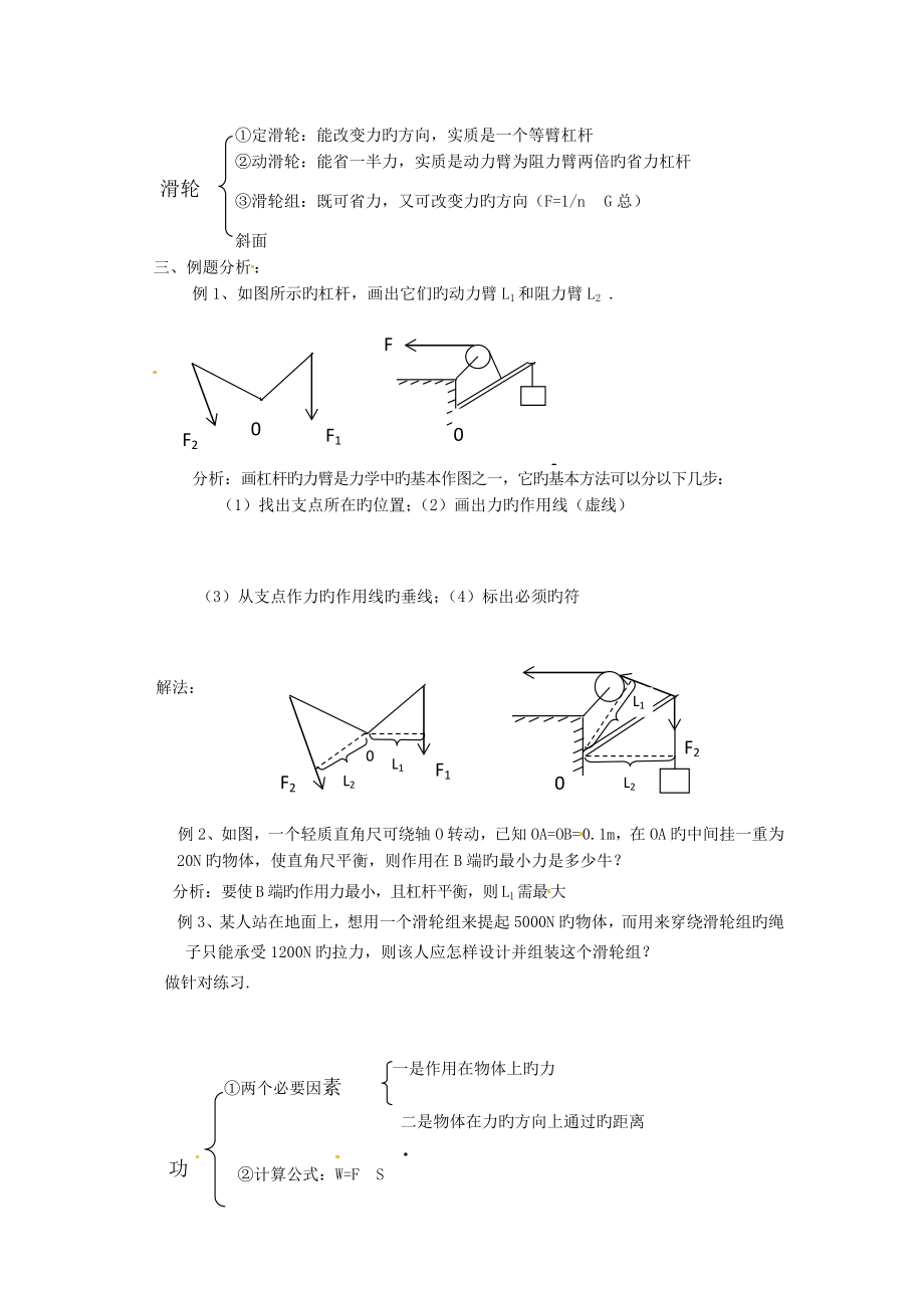 物理初二下沪科版第九章机械与人练习教案.doc_第2页