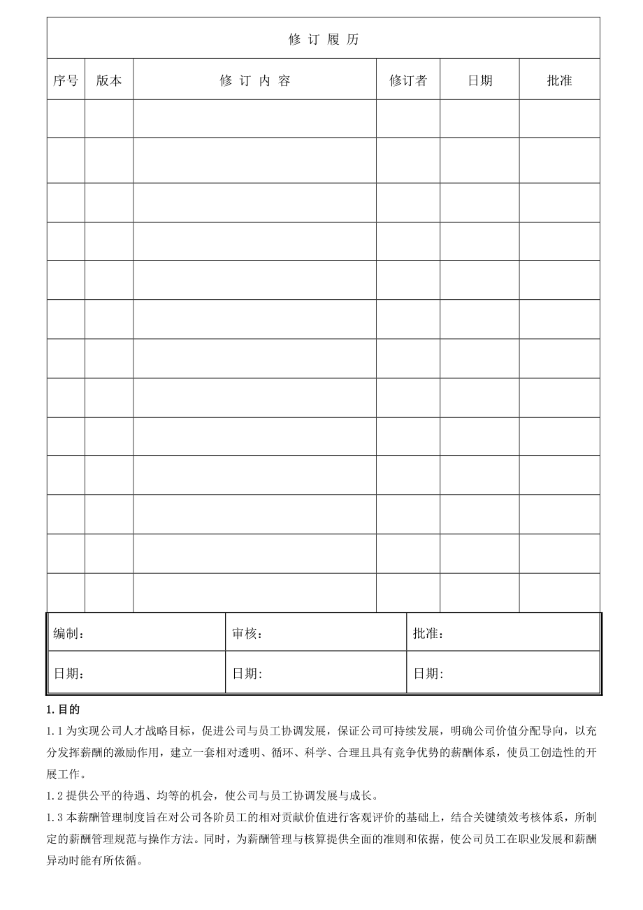 外资企业薪酬管理制度.doc_第1页