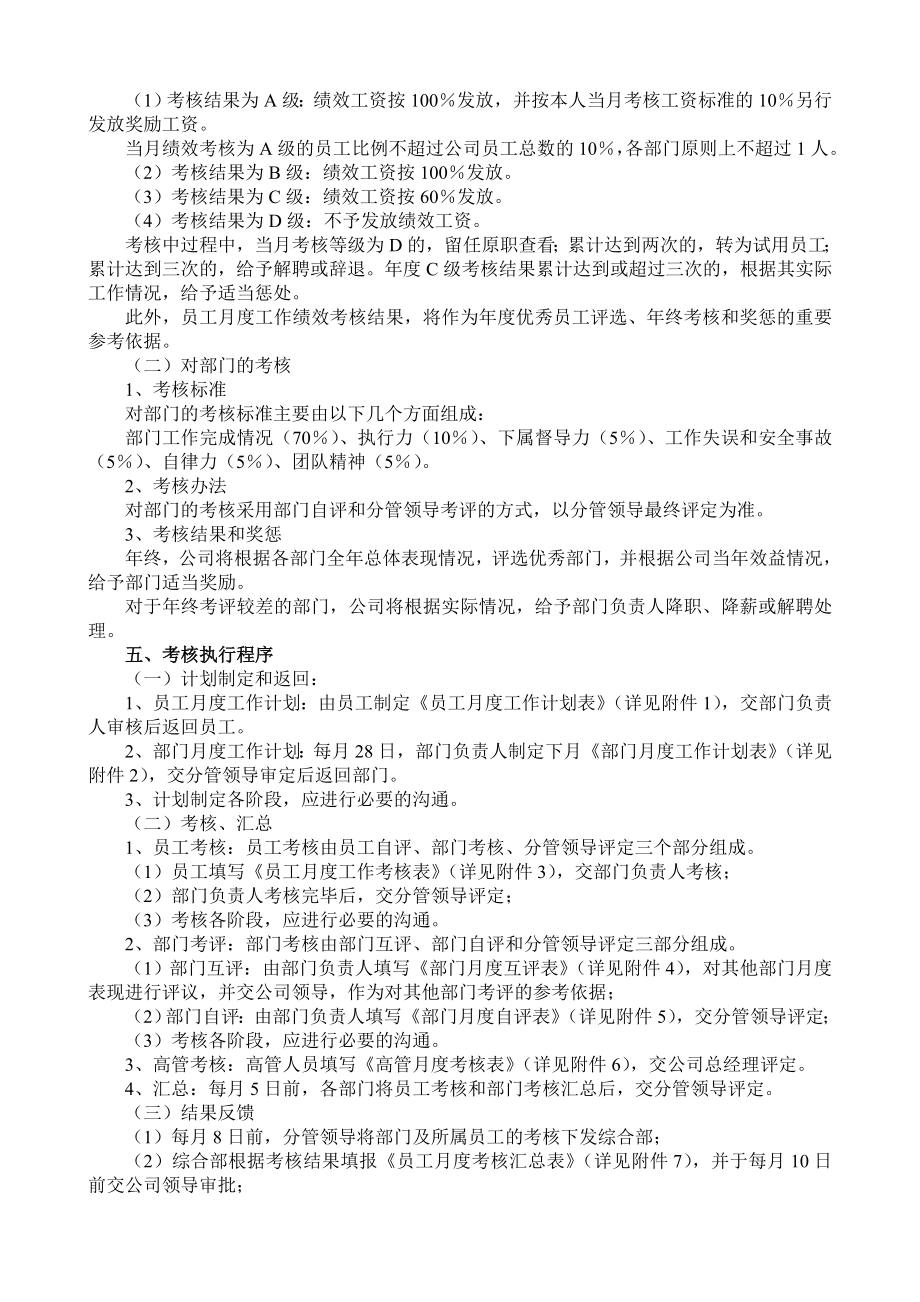 某公司绩效考核办法附全套表格制度与操作方案.doc_第2页