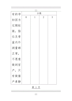 Bishop宫颈成熟度评分等(9页).doc