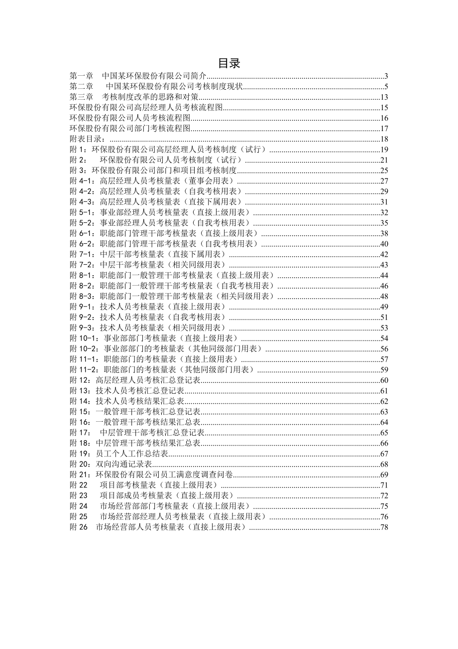 中小企业实用某环保股份有限公司考核制度策划(KPI指标量化表格).docx_第1页