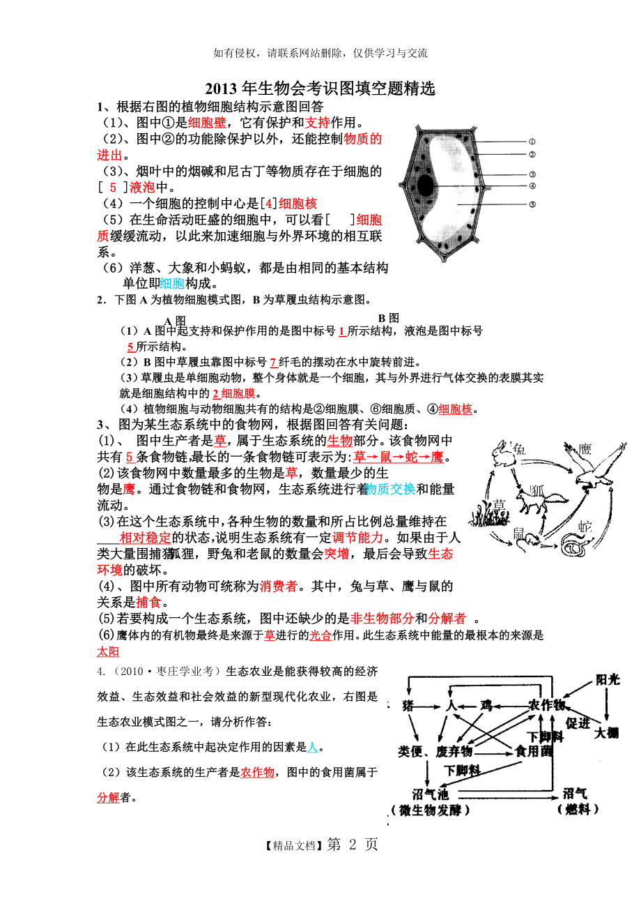 生物会考识图填空题精选(含答案).doc_第2页