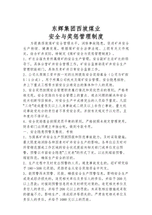 二煤矿安全与奖惩管理制度.docx