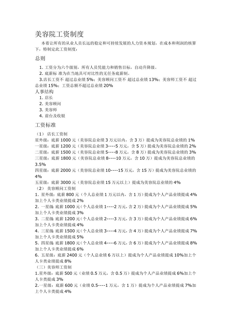 美容院工资制度42793.doc_第1页