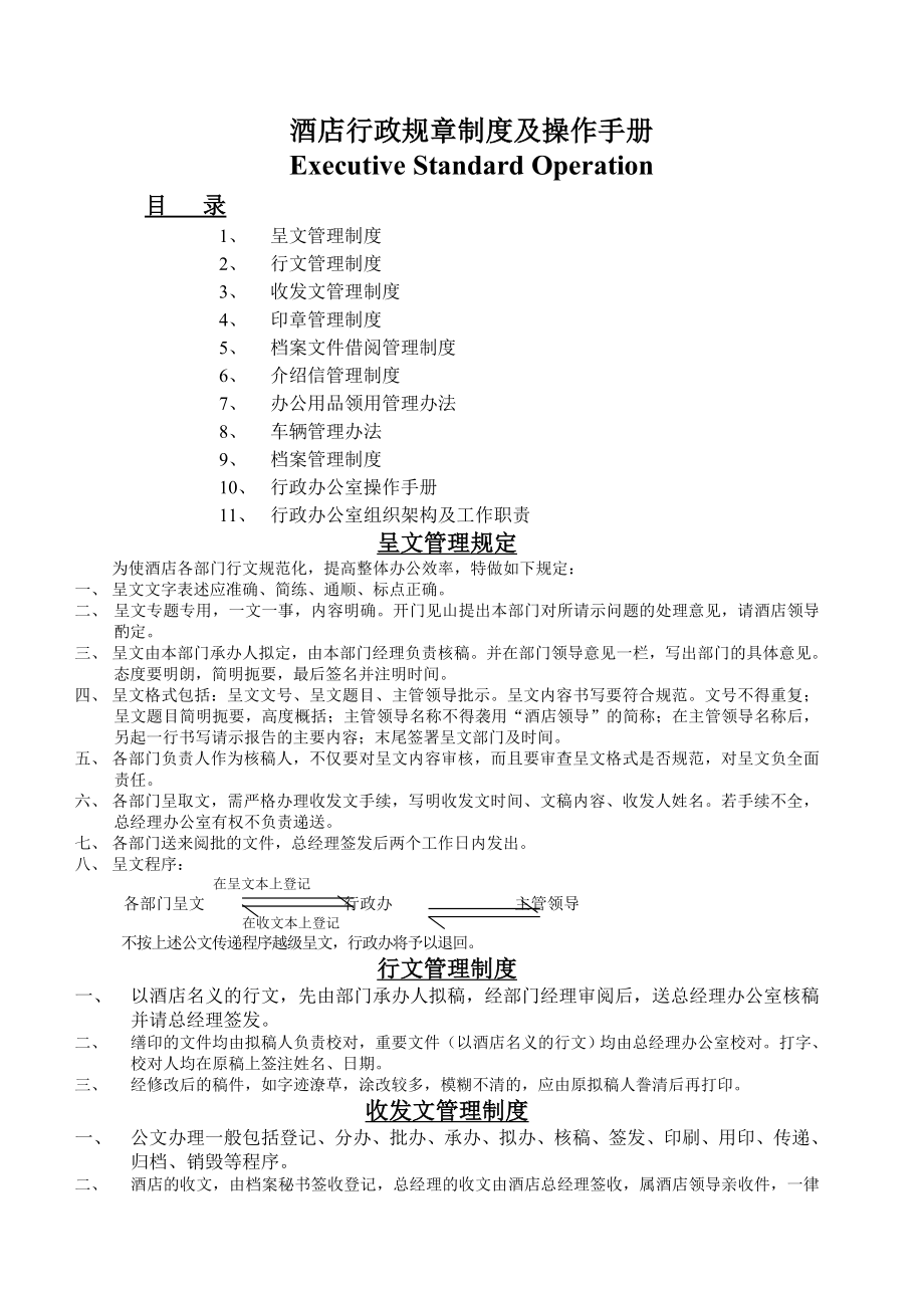 国际酒店行政规章制度及操作手册.doc_第1页