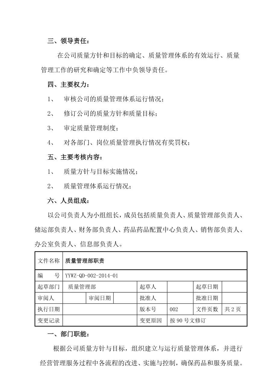 医药批发公司新版GSP岗位职责2.doc_第2页