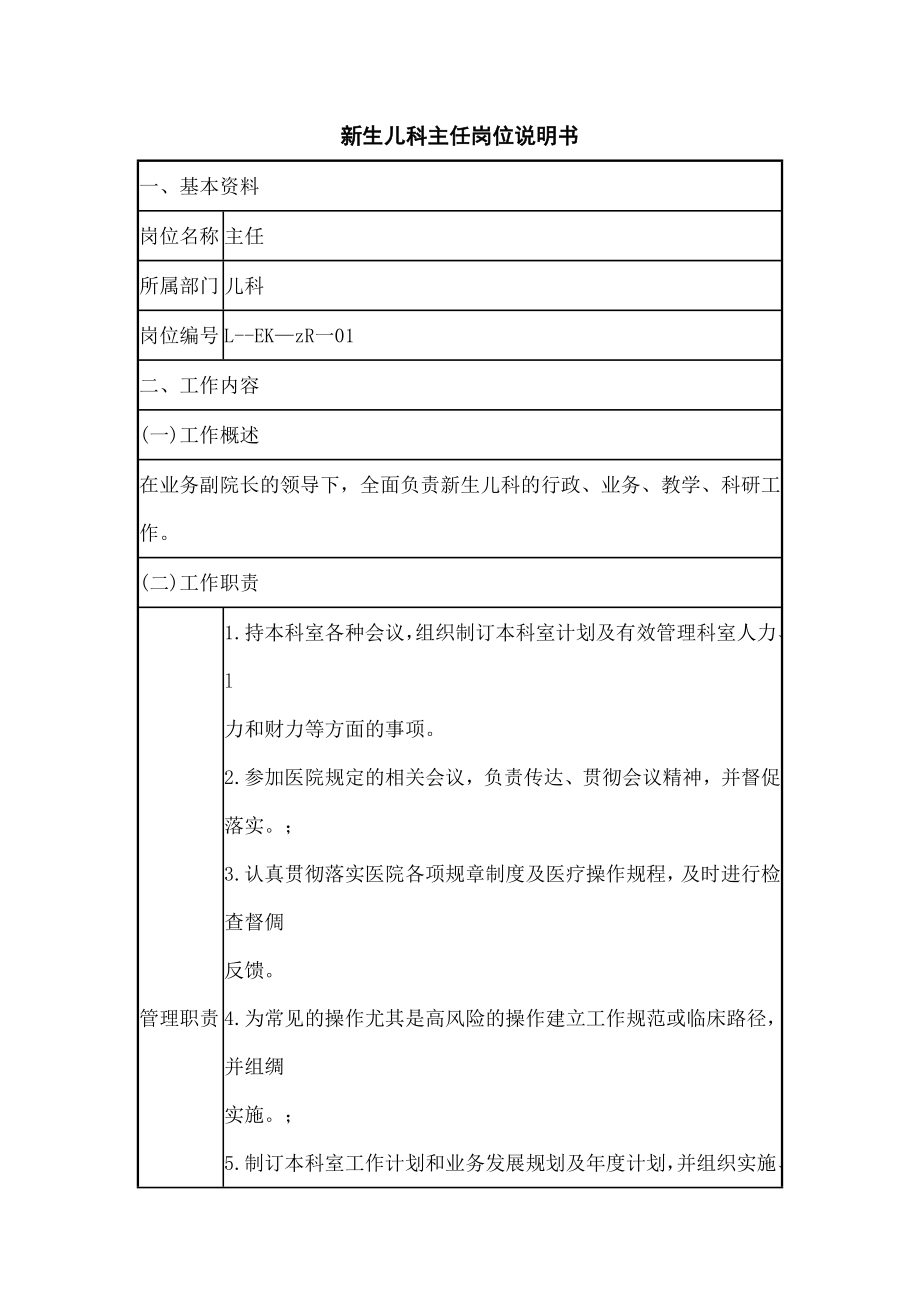 新生儿科主任医师岗位职责002.doc_第1页