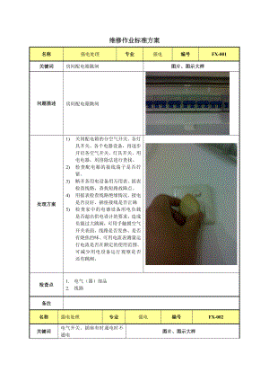 维修作业标准方案.doc