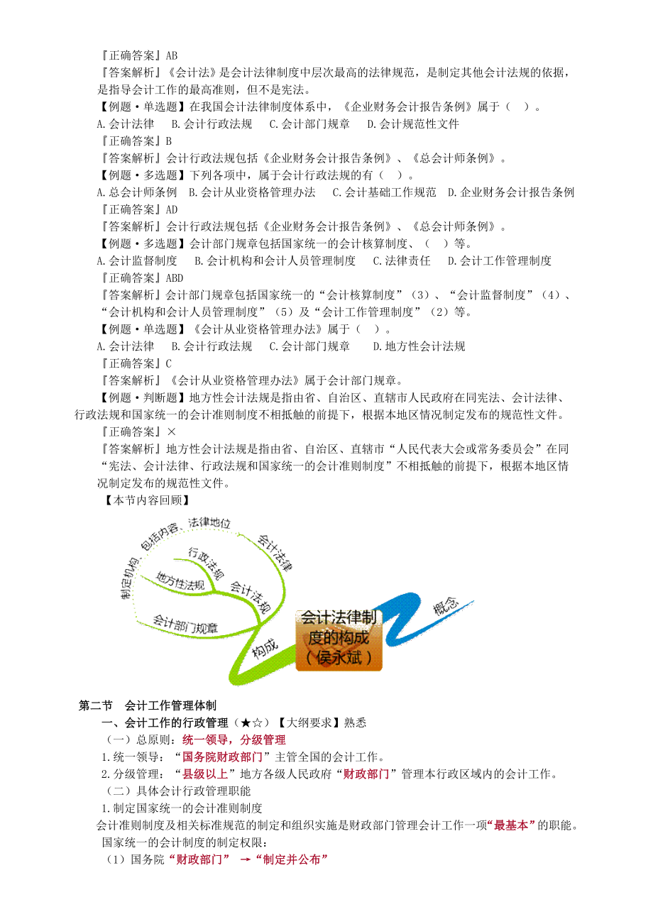 2016 天津会计从业 财经法规第一章 会计法律制度.doc_第2页