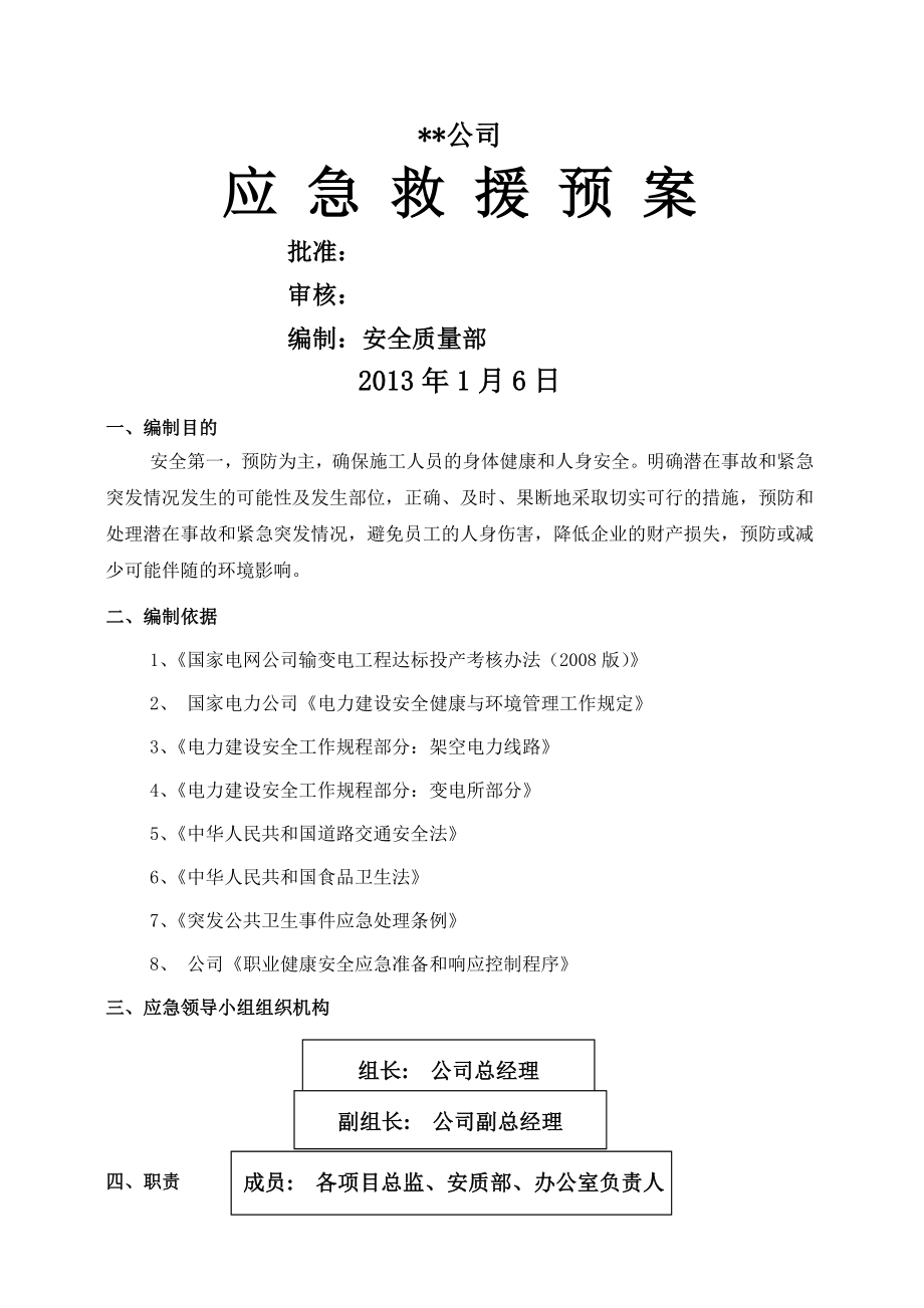 某某公司应急预案.doc_第1页