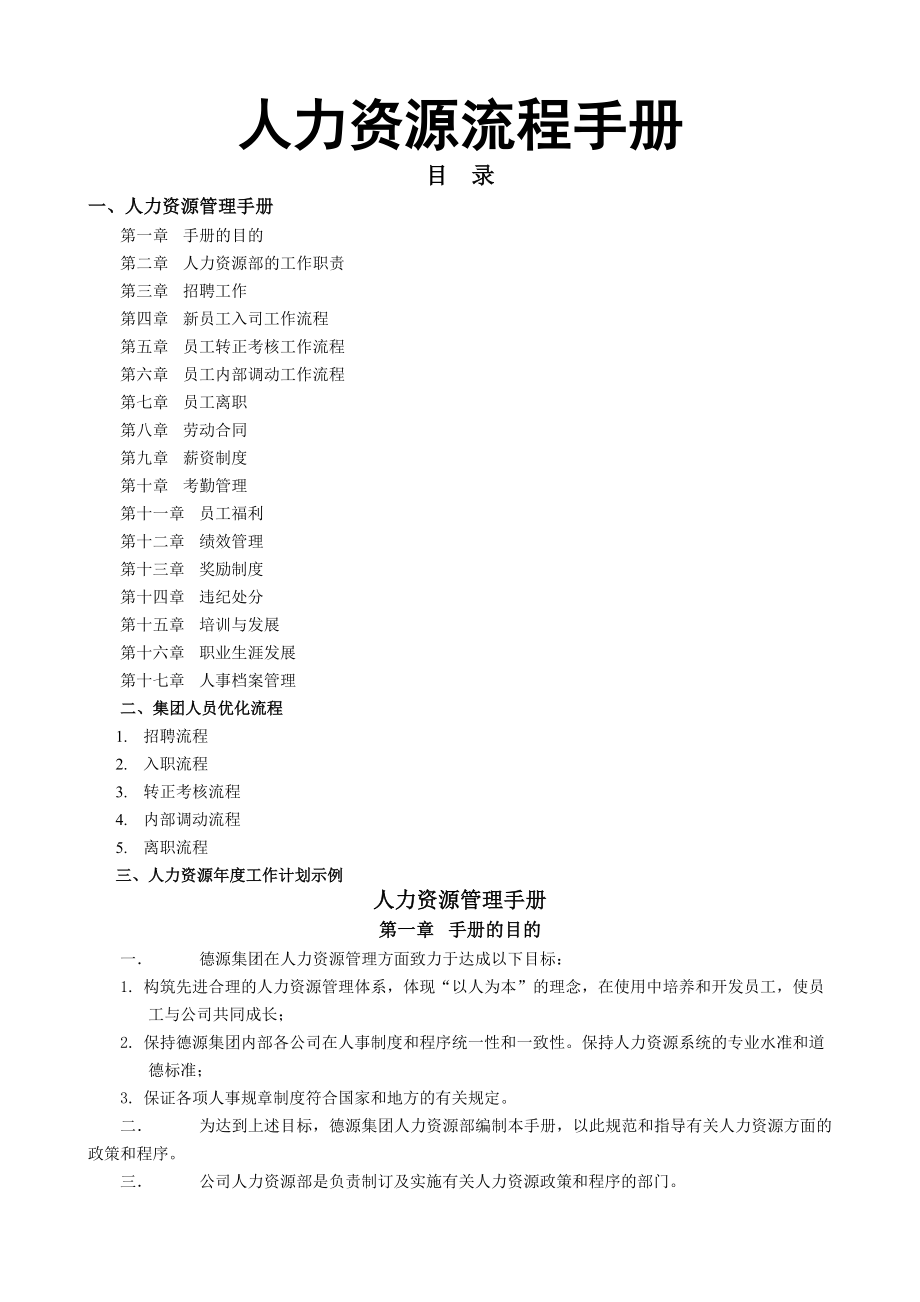 集团人力资源管理制度很全.docx_第1页