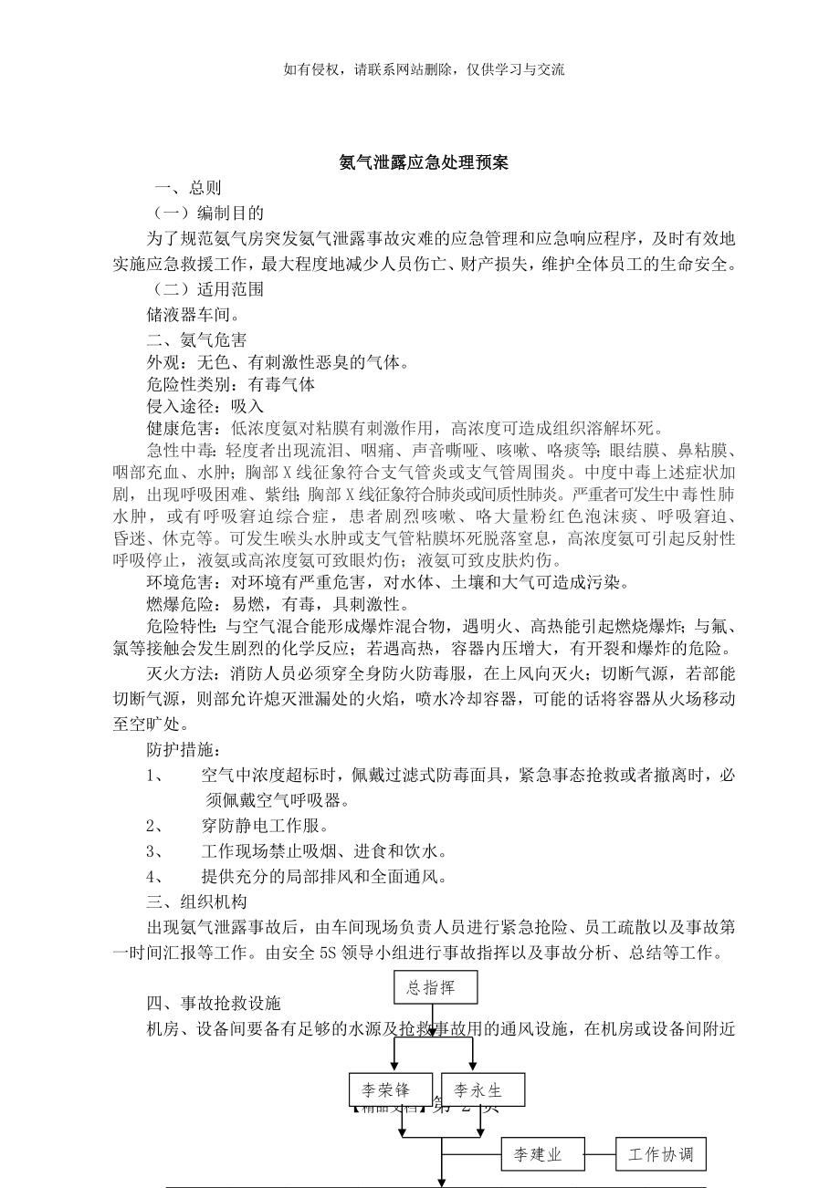 氨气泄漏应急处理预案.doc_第2页