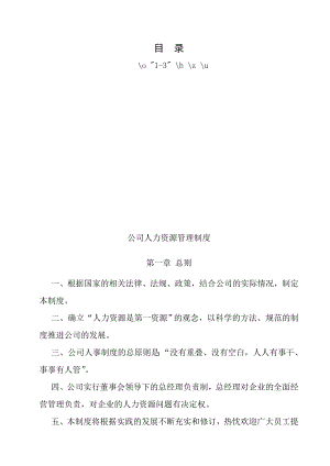 公司人力资源管理制度精华版.docx