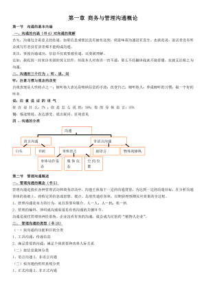 商务与管理沟通复习资料.doc