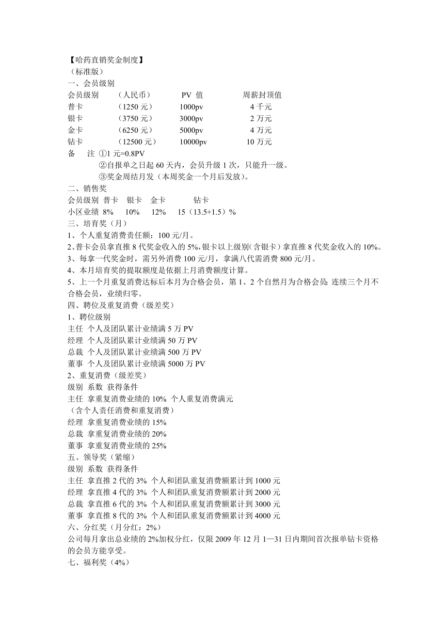 哈药直销奖金制度.doc_第1页