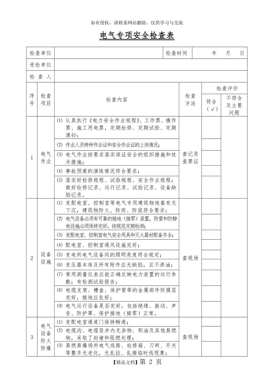 电气专项安全检查表10681.doc_第2页