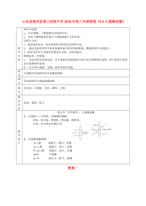 物理初二上沪科版4.5凸透镜成像教案1.doc