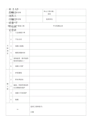 混凝土浇筑工序施工质量“平行检测〞记录表(2022版).docx