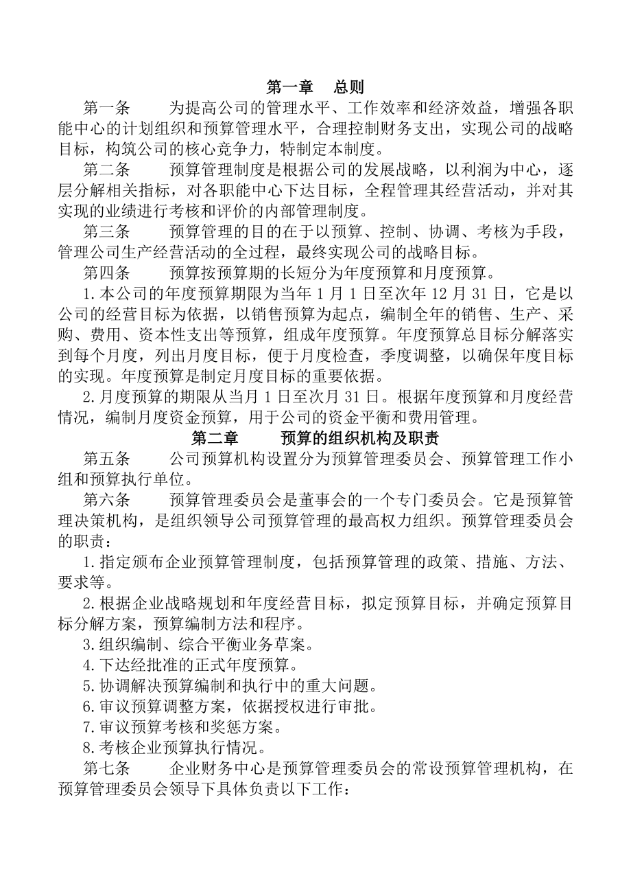 公司预算管理制度草案.docx_第2页