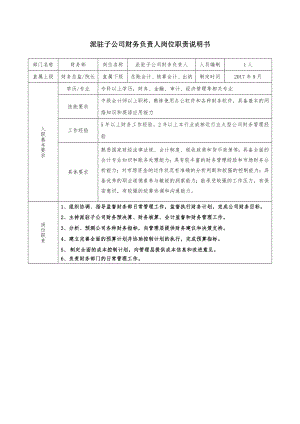 派驻子公司财务负责人岗位职责说明书925修改.doc