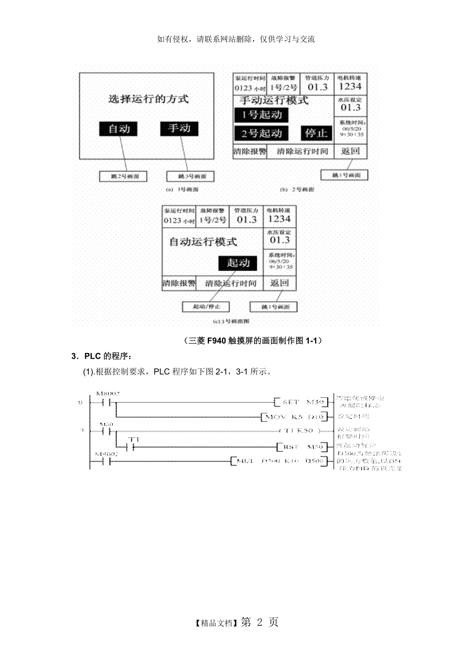 用三菱PLC-FX2N与F940的PID控制恒压供水.doc_第2页